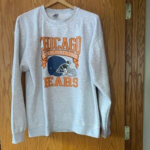 Gildan Gray Chicago Bears Crewneck Sweater